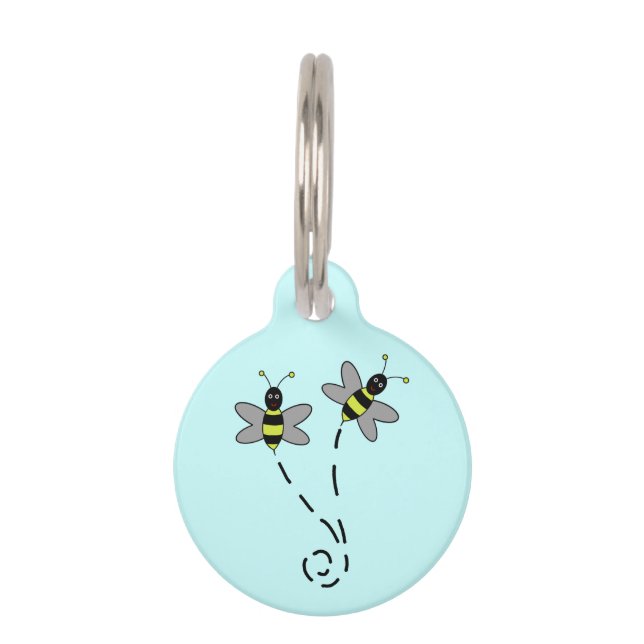 Médaillon Pour Animaux Buzzy gaffent des abeilles (Devant)
