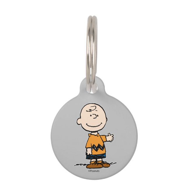 Médaillon Pour Animaux cacahuètes | Charlie Brown (Devant)