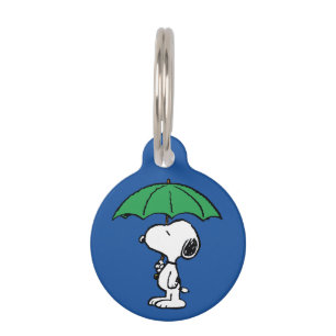 Médaillon Pour Animaux cacahuètes Parapluie vert Snoopy