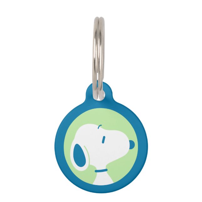 Médaillon Pour Animaux Cacahuètes | Snoopy Blue Deco Dreams (Devant)