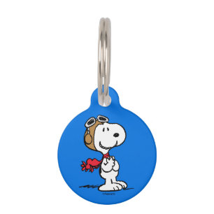 Médaillon Pour Animaux cacahuètes Snoopy L'As Volant