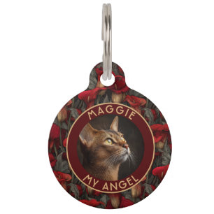 Médaillon Pour Animaux Cadeau coloré de propriétaire de chat Calla Lis Fl