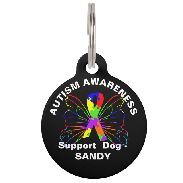 Médaillon Pour Animaux Cadeau de chien de Sensibilisation sur l'autisme m (Devant)