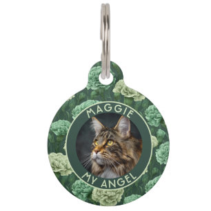 Médaillon Pour Animaux Cadeau de maman de chien tendance Fleur de Carnati