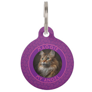 Médaillon Pour Animaux Cadeau Élégant Chat Hexagone