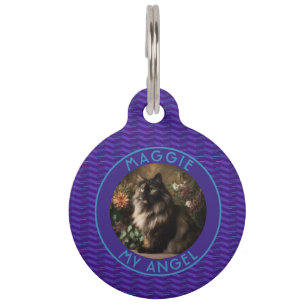 Médaillon Pour Animaux Cadeau Papa Chien Coloré à Motif Herringbone