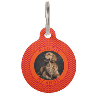 Médaillon Pour Animaux Cadeau personnalisé pour amateur de chat Chevron
