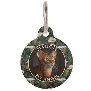 Médaillon Pour Animaux Cadeau personnalisé pour papa de chat Calla Lilies