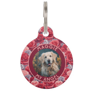 Médaillon Pour Animaux Cadeaux Personnalisés Élégants Pour Animaux Rose F