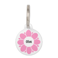 Cadre rose pâle pour le nom du chien