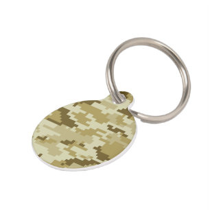 Médaillon Pour Animaux Camouflage 8 bits pour désert numérique / Camo