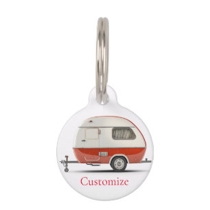 Médaillon Pour Animaux Camper Teardrop Classic Retro Thunder_Cove