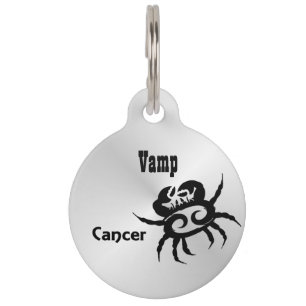 Médaillon Pour Animaux Cancer Symbole du zodiaque et signe personnel