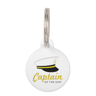 Médaillon Pour Animaux Capitaine De Navire