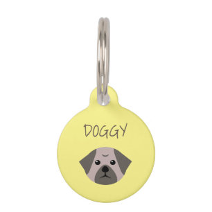 Médaillon Pour Animaux Carlin chien mignon