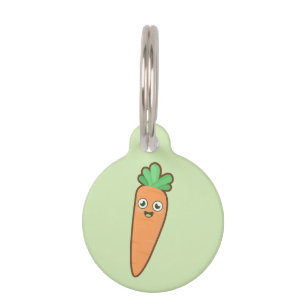 Médaillon Pour Animaux Carotte de Kawaii