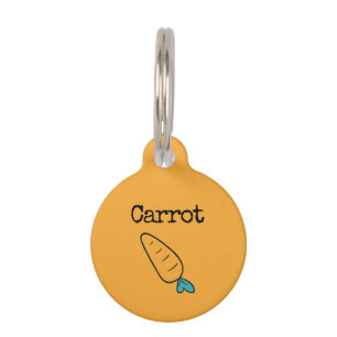 Médaillon Pour Animaux Carotte végétale orange