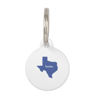 Médaillon Pour Animaux Carte à la maison d'état de silhouette du Texas