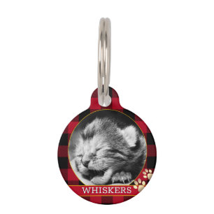 Médaillon Pour Animaux Carte d'identité du chat, Empreinte, Plaque de bis