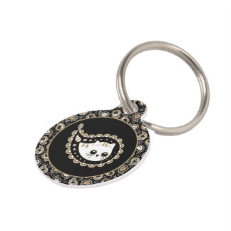 Médaillon Pour Animaux Cat Paisley