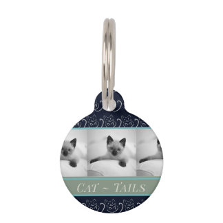 Médaillon Pour Animaux Cat Tails Photo & Nom