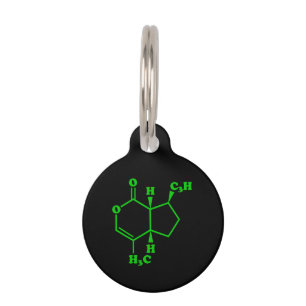 Médaillon Pour Animaux Catnip Nepetalactone Formule chimique moléculaire