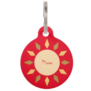 Médaillon Pour Animaux Cercle solaire géométrique Thunder_Cove 