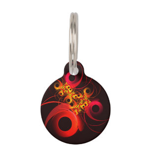 Médaillon Pour Animaux Cercles colorés Motif d'art Abstrait moderne #08