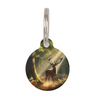Médaillon Pour Animaux Cerf dans la forêt matinale