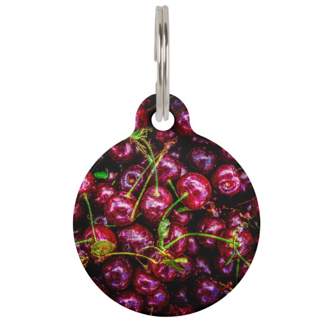 Médaillon Pour Animaux Cerises (Devant)
