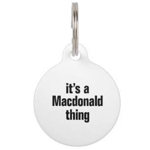 Médaillon Pour Animaux c'est un truc macdonald