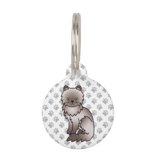 Médaillon Pour Animaux Chat de dessin animé persan lilas mignon & infos s