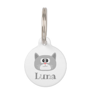 Médaillon Pour Animaux Chat gris