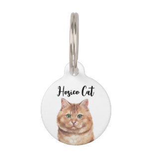 Médaillon Pour Animaux Chat Hosico Brun Mignon