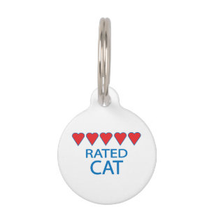 Médaillon Pour Animaux Chatte aux cinq cœurs