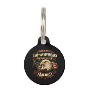Médaillon Pour Animaux Chemise 250e anniversaire États-Unis 250e Amérique