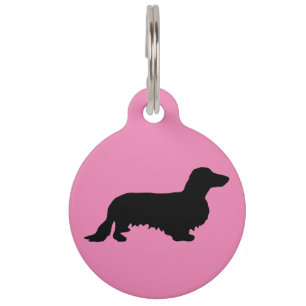 Médaillon Pour Animaux Cheveux longs Dachshund - Silhouette 1