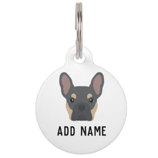Médaillon Pour Animaux Chien à tête bleue et brune