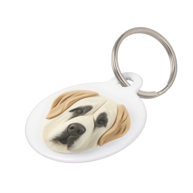 Médaillon Pour Animaux Chien berger anatolien 3D inspiré (Côté )