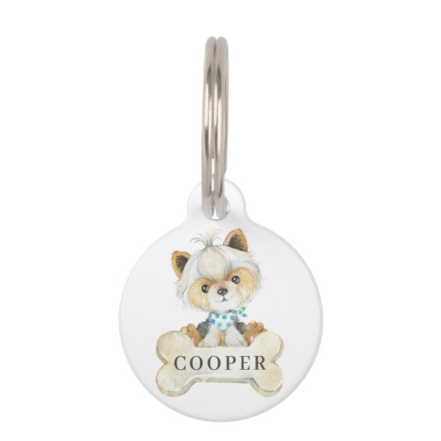 Médaillon Pour Animaux Chien chiot du Yorkshire Terrier (Devant)