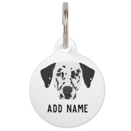 Médaillon Pour Animaux Chien dalmate tacheté noir