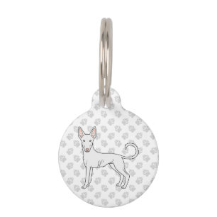 Médaillon Pour Animaux Chien de chasse ibizain blanc à poil ras Chien de