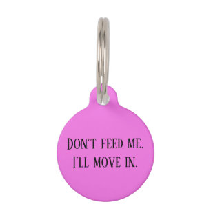 Médaillon Pour Animaux Chien de compagnie Chat Drôle Humour Personnaliser