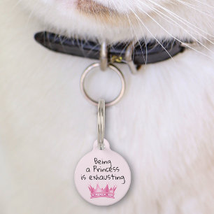 Médaillon Pour Animaux Chien de compagnie Chat Funny Princess Code de Per