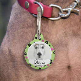Médaillon Pour Animaux Chien de compagnie Personnalisé Nom photo Empreint