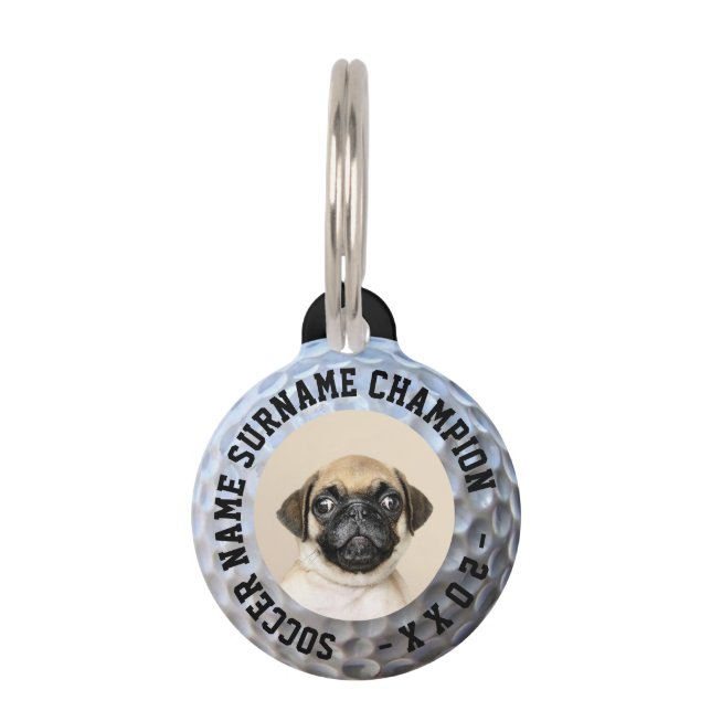 Médaillon Pour Animaux Chien de Compétition Balle de Golf (Devant)
