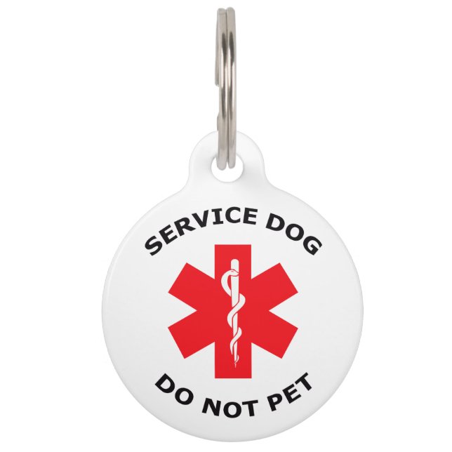 Médaillon Pour Animaux Chien de service (Devant)