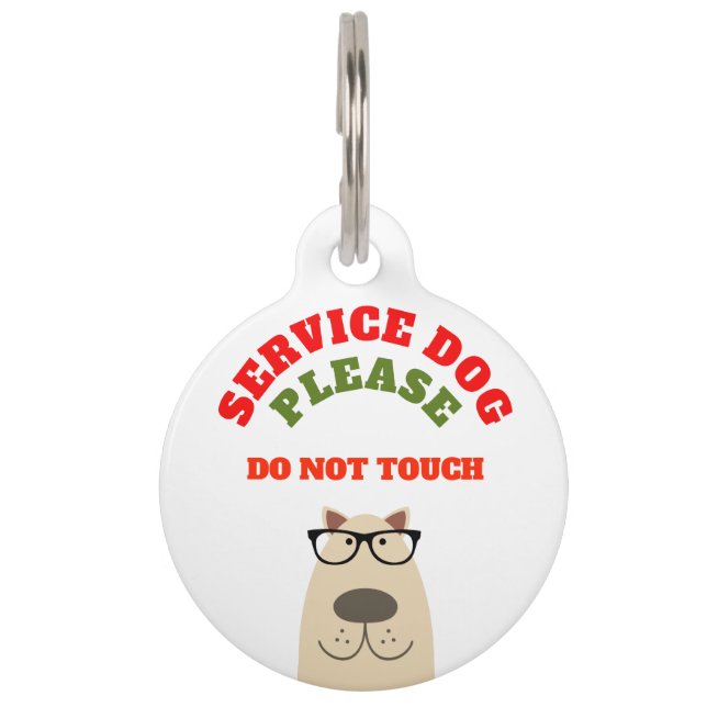 Médaillon Pour Animaux Chien de service (Devant)