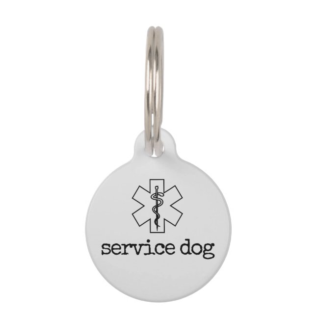 Médaillon Pour Animaux Chien de service de docteur (Devant)