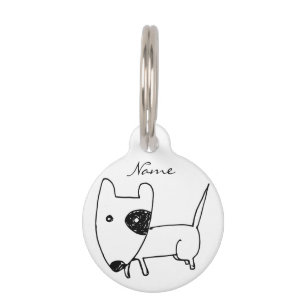 Médaillon Pour Animaux Chien de tonnerre minimaliste mou